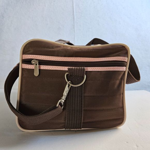 Sherpa Original Pet Carrier Small 14x9x8.5 Brown Pink Travel Bag Portable Kennel - Picture 3 of 16